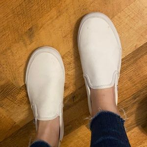 Vans Women's White Slip-On Shoes
